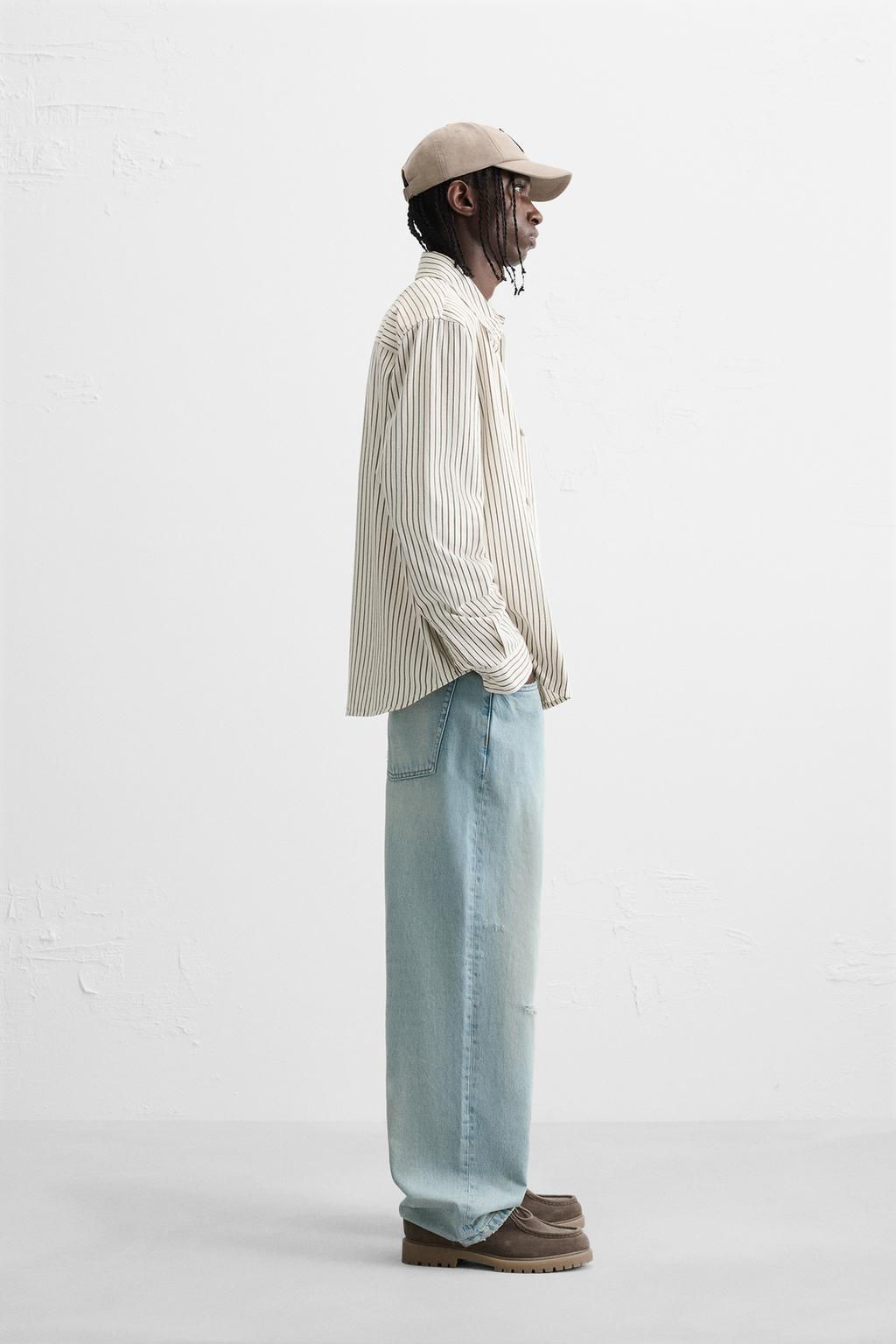 STRIPED RELAXED FIT SHIRT - Zara фото 4