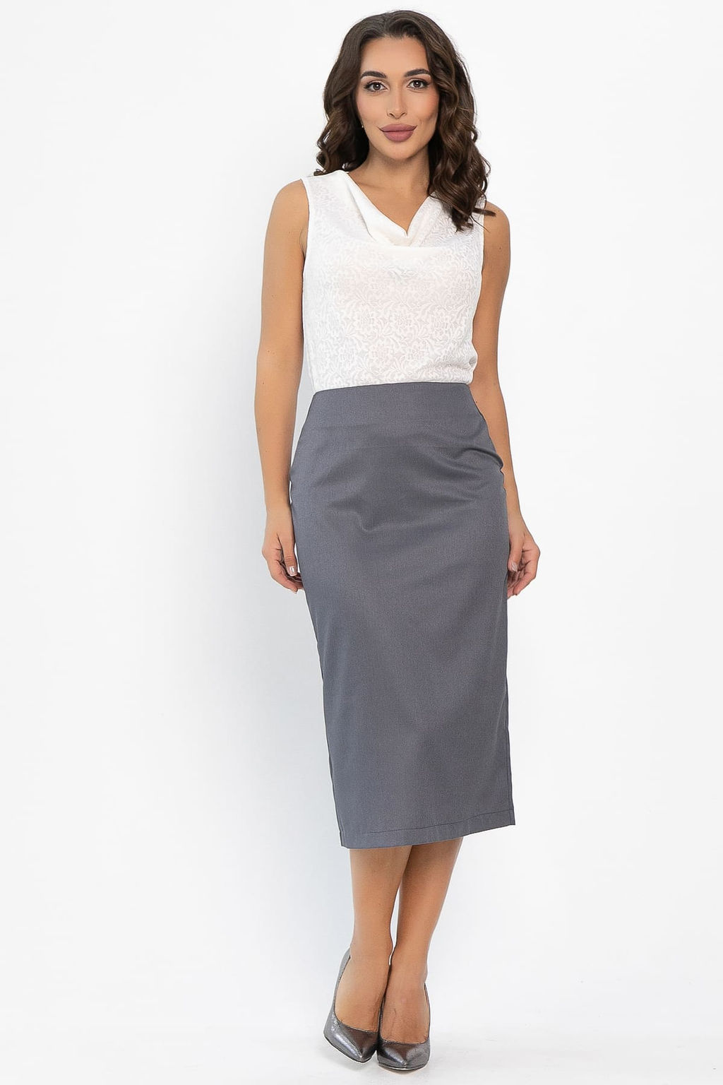 Юбка Эмма (темно-серая) Ю14166-25М - Lt collection фото 6