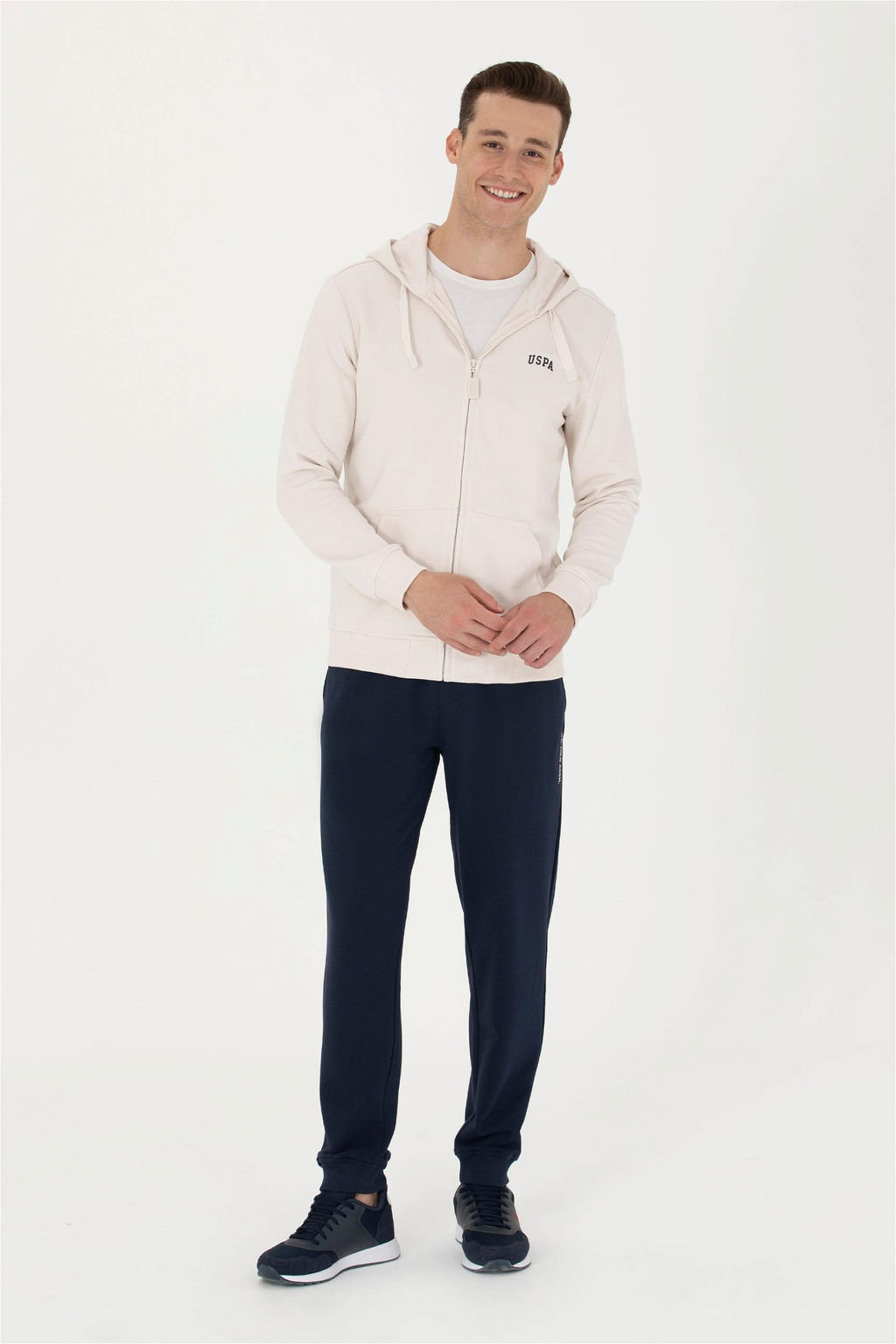 U. S. Polo Assn Мужской вязаный кардиган с капюшоном и камнем - U.s. polo assn фото 11