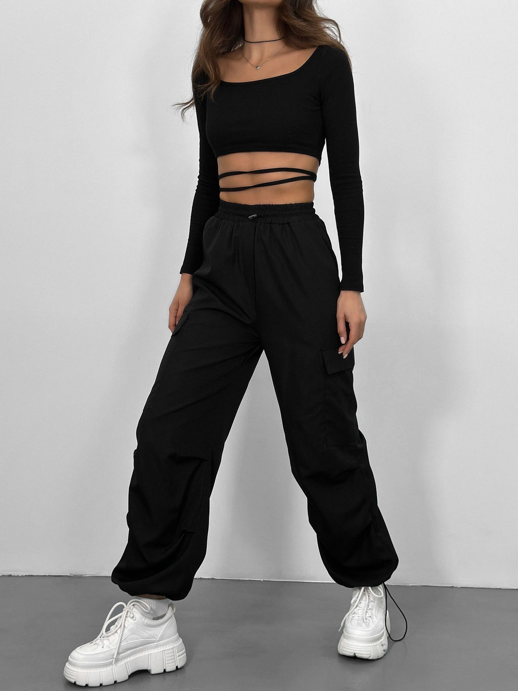 Брюки Алонс (черный) - Nadi bordo фото 4