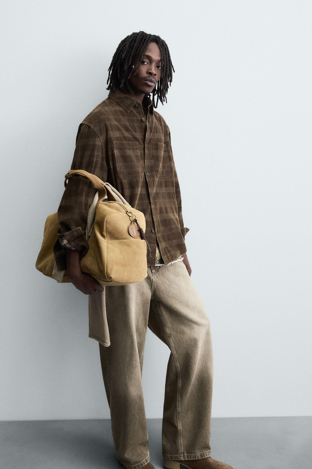 CHECK CORDUROY SHIRT - Zara фото 6