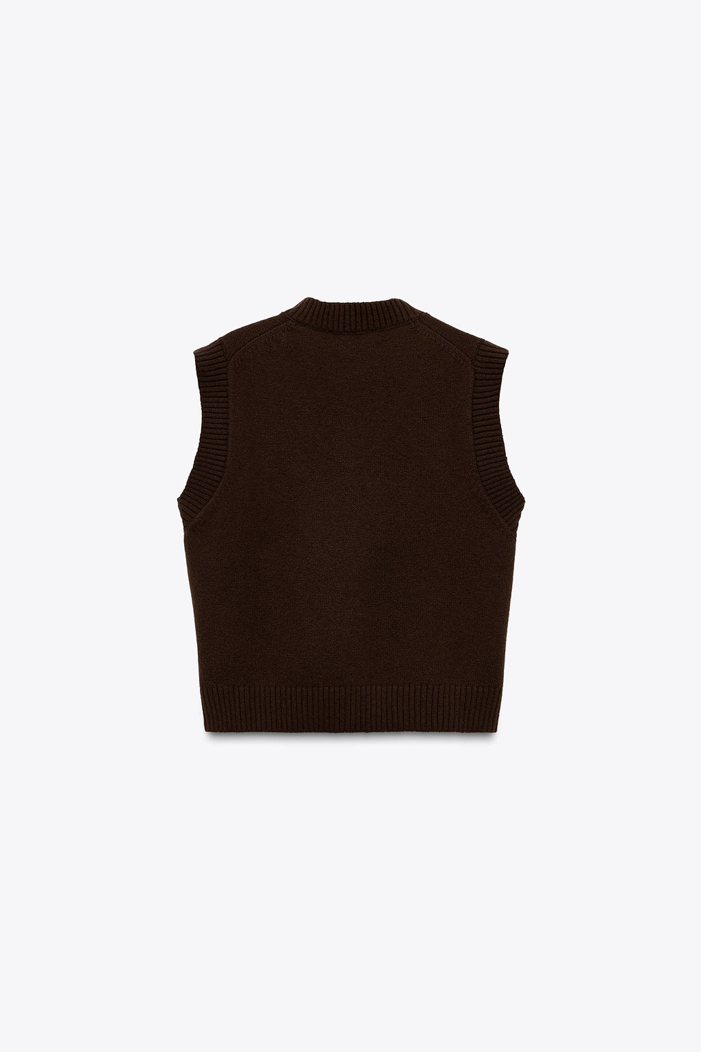 PLAIN KNIT SLEEVELESS JUMPER - Zara фото 13
