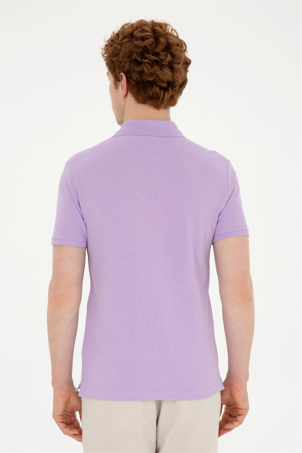 Мужская сиреневая базовая футболка Неожиданная скидка в корзине - U.s. polo assn фото 5