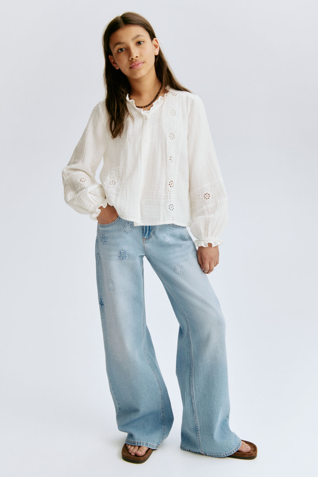 Wide Leg Low Jeans - H&m фото 3