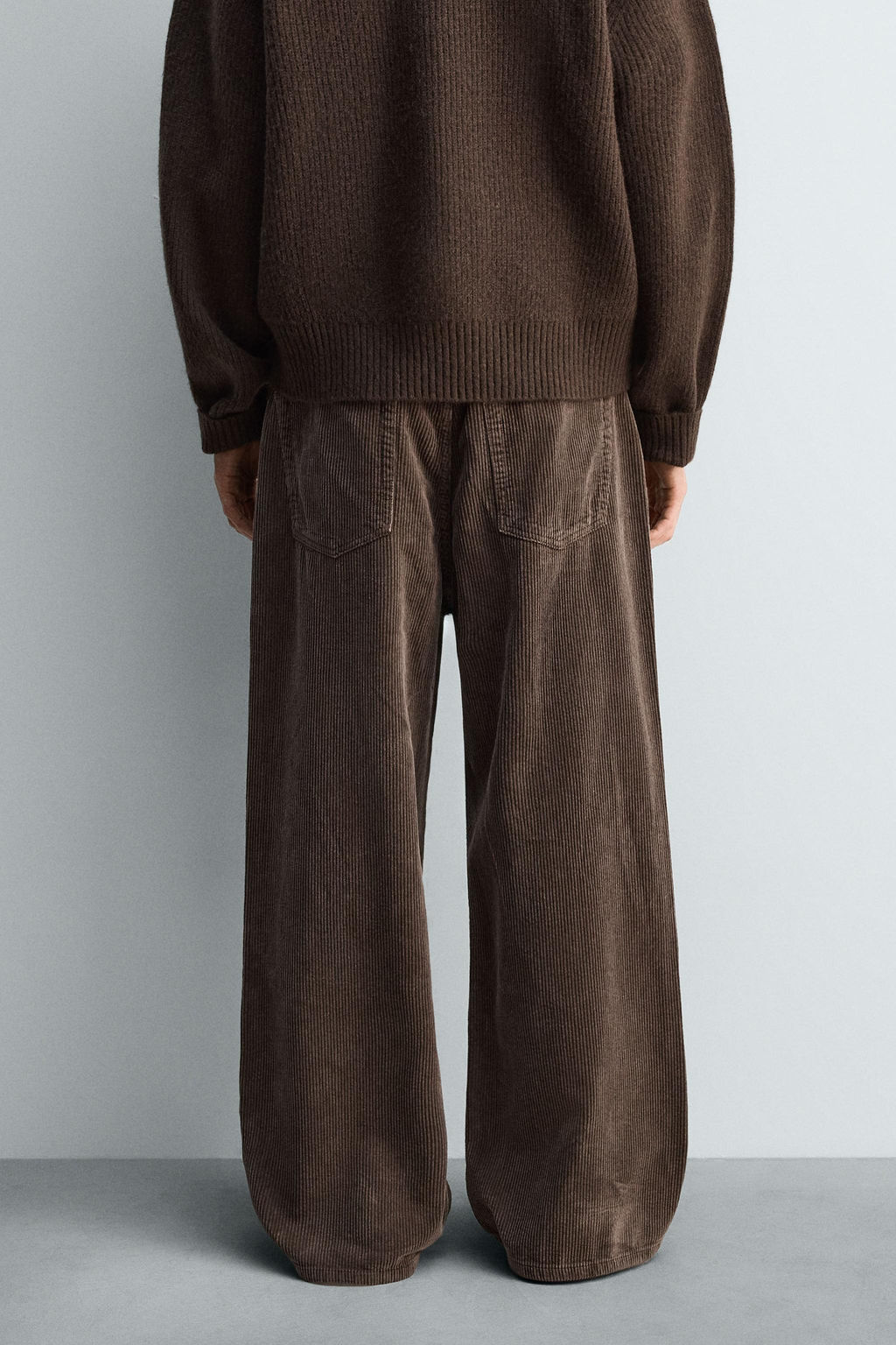 PANTAL?N RELAXED FIT PANA / Marr?n - Zara фото 3