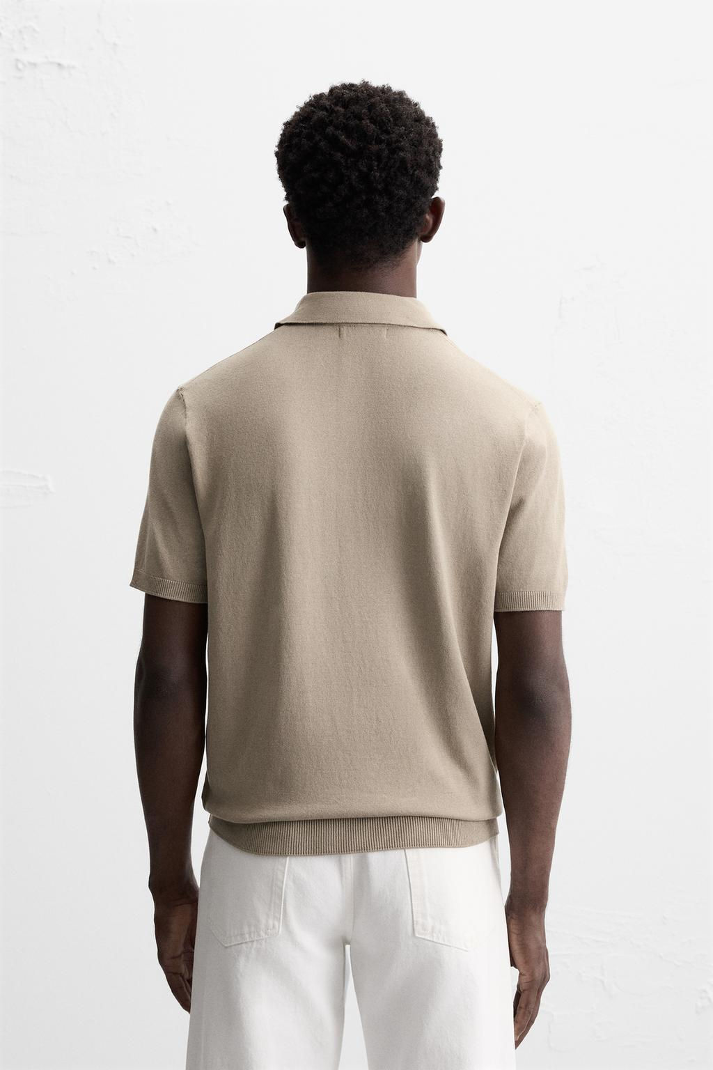 VISCOSE BLEND KNIT POLO SHIRT - Zara фото 27