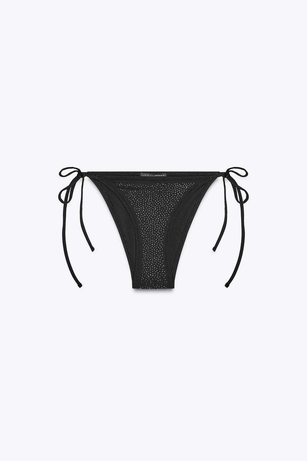 RHINESTONE BIKINI BOTTOMS - Zara фото 12