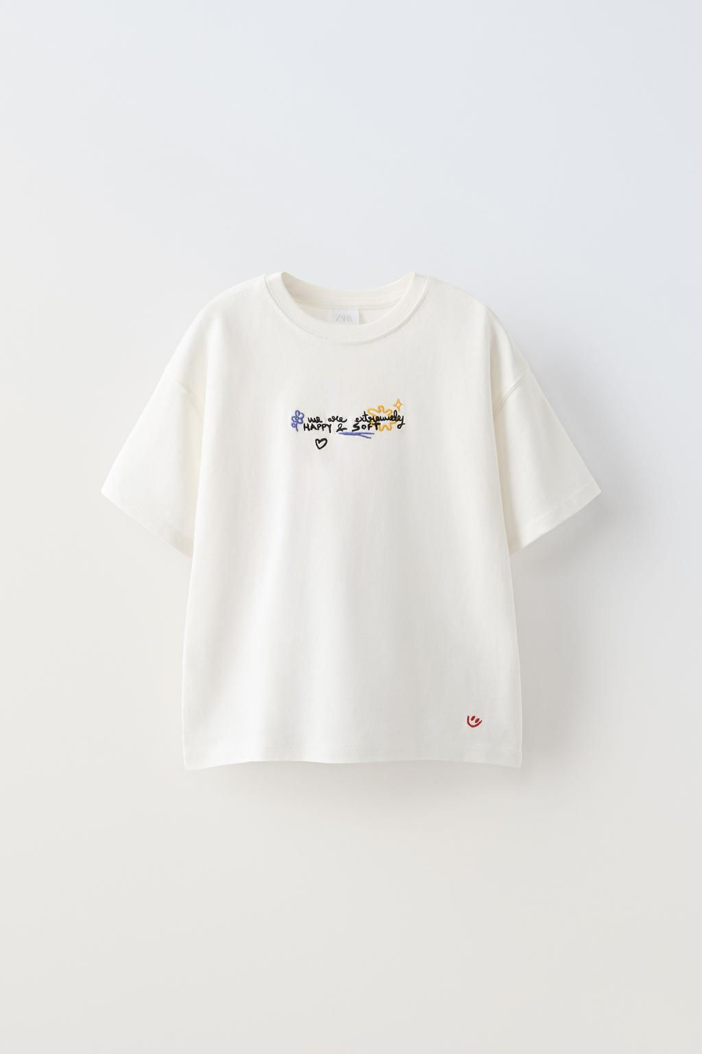 T-SHIRT WITH TERRY EMBROIDERY