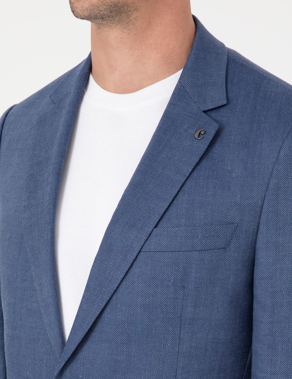 Костюм Cacharel Slim Fit индиго из льна