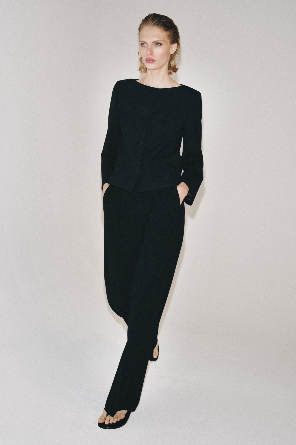 CHAQUETA BOTONES ZW COLLECTION / Negro