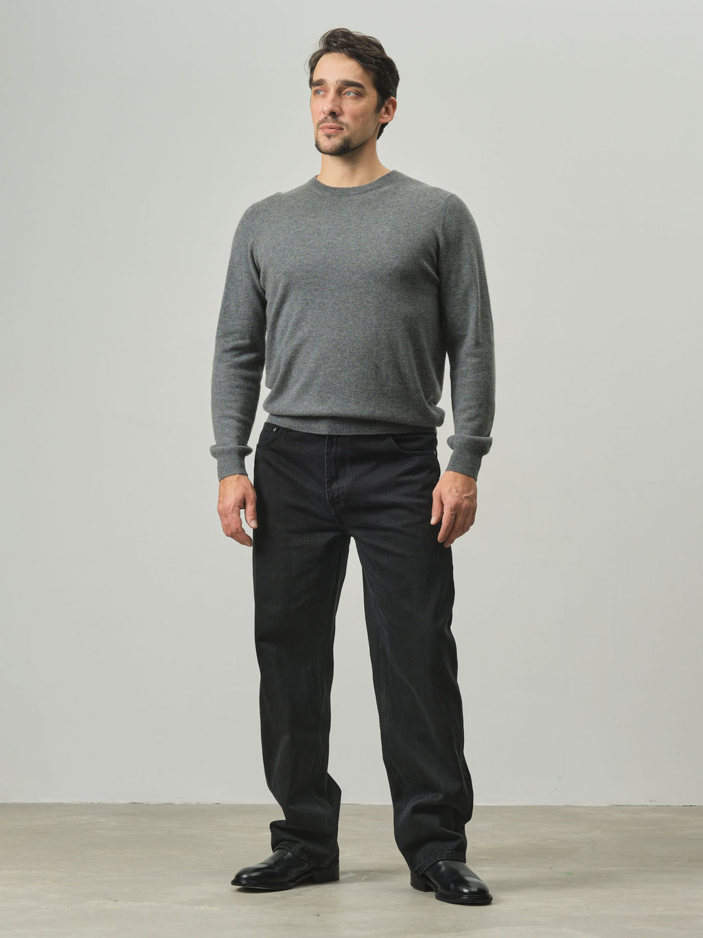 Джемпер из кашемира мужской KM040800-E серый