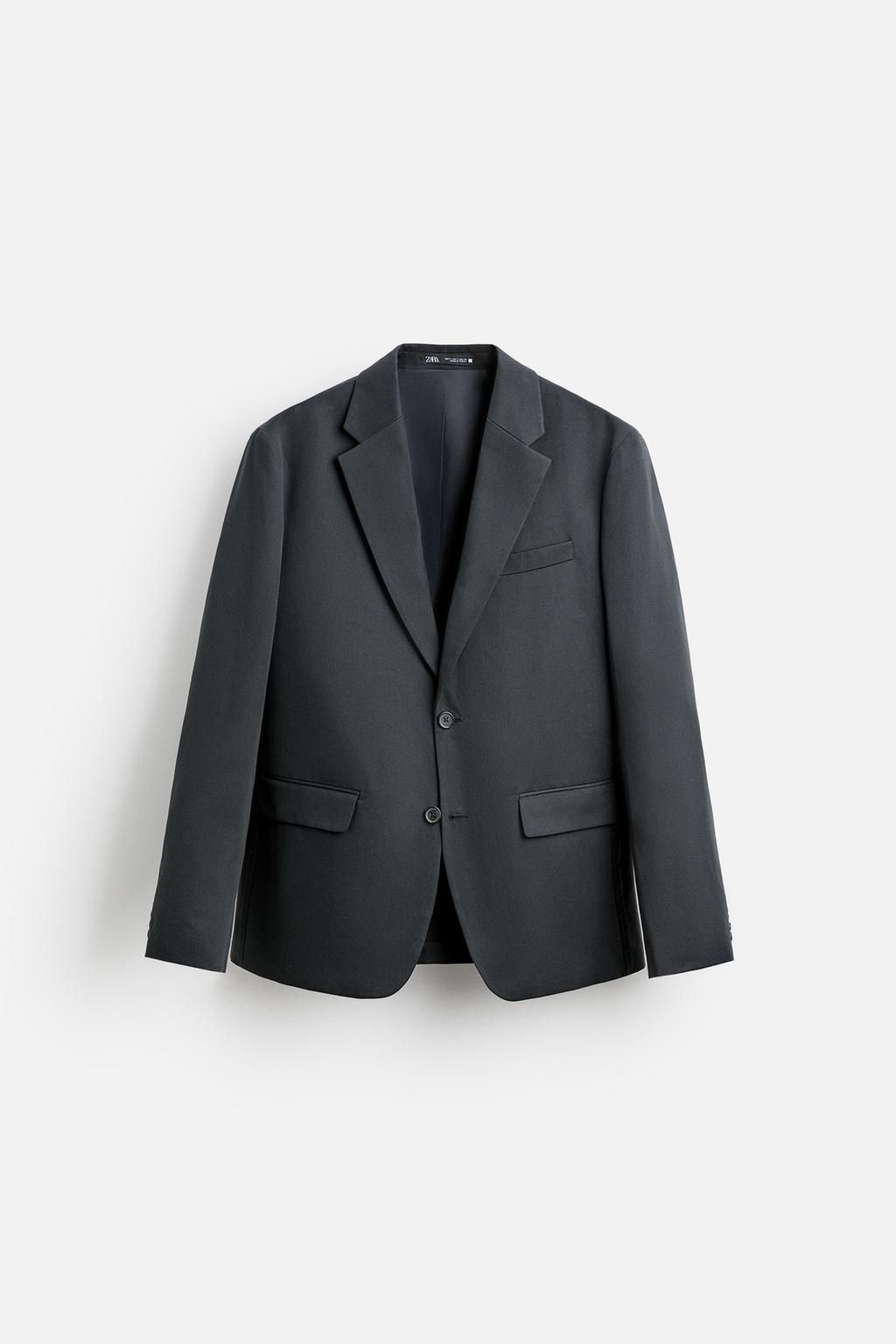 COTTON - LYOCELL RELAXED FIT BLAZER - Zara фото 6