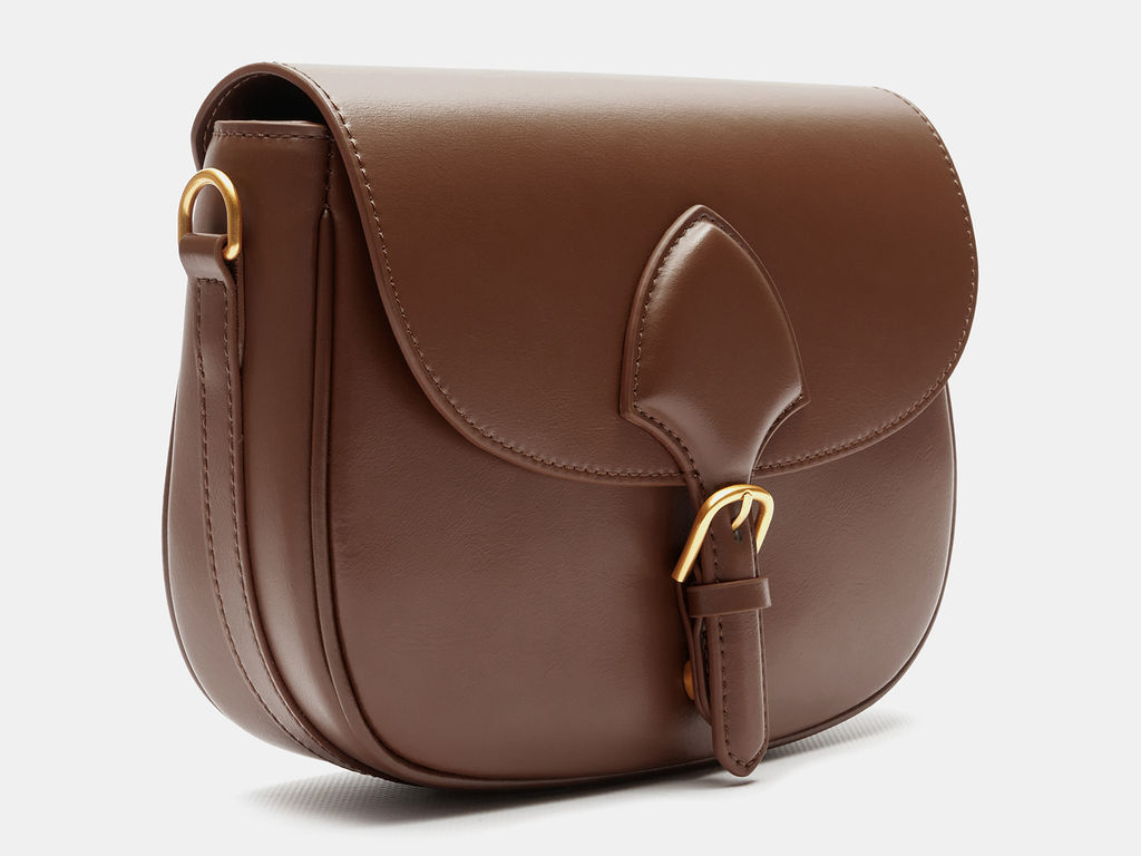 Коричневая кожаная женская сумка из натуральной кожи WK0011 Brown