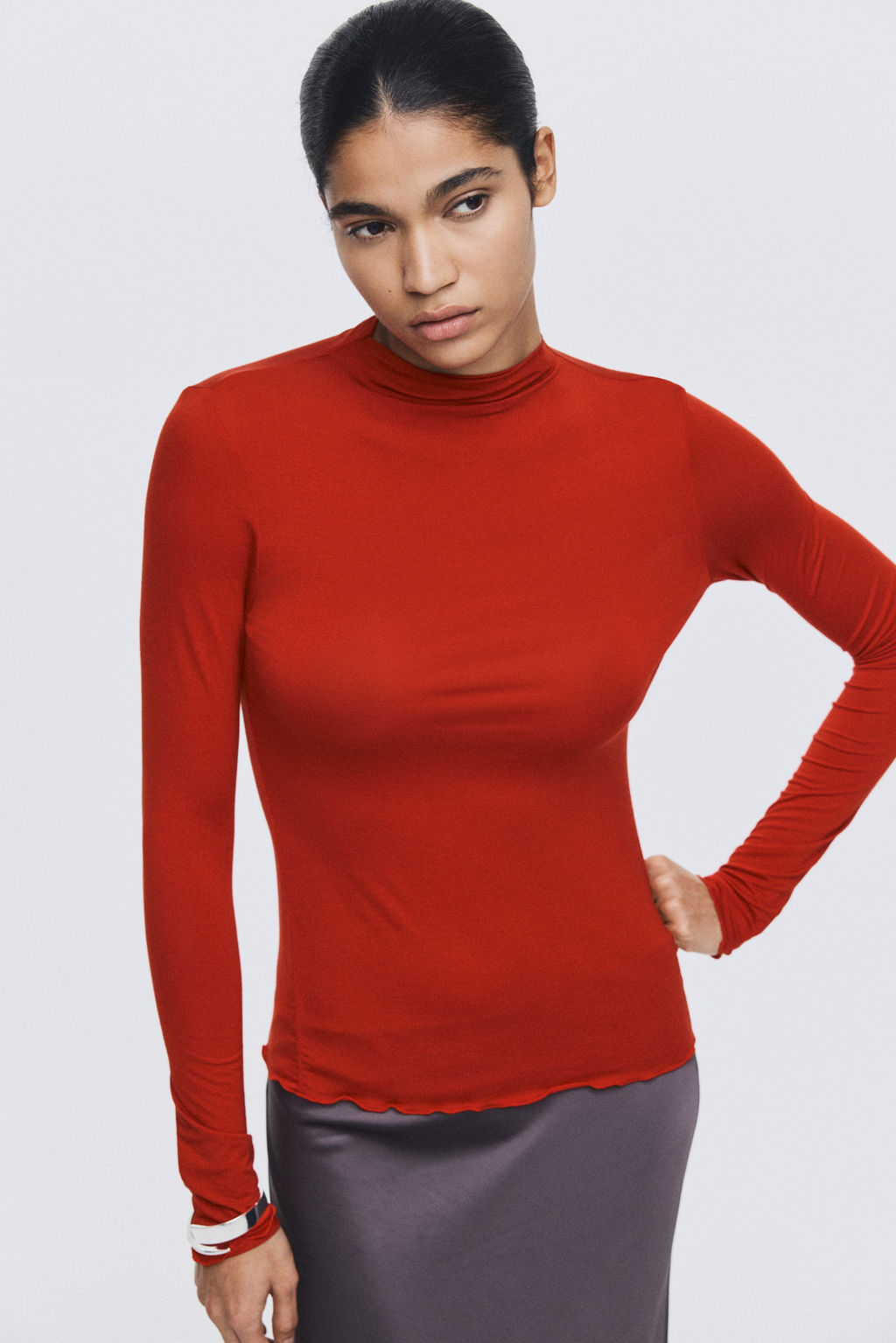 Top con cuello perkins - H&m фото 4