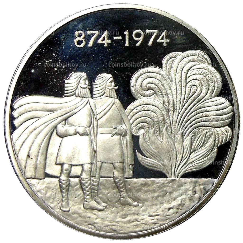 1000 крон 1974 года Исландия  1100 лет первым поселенцам