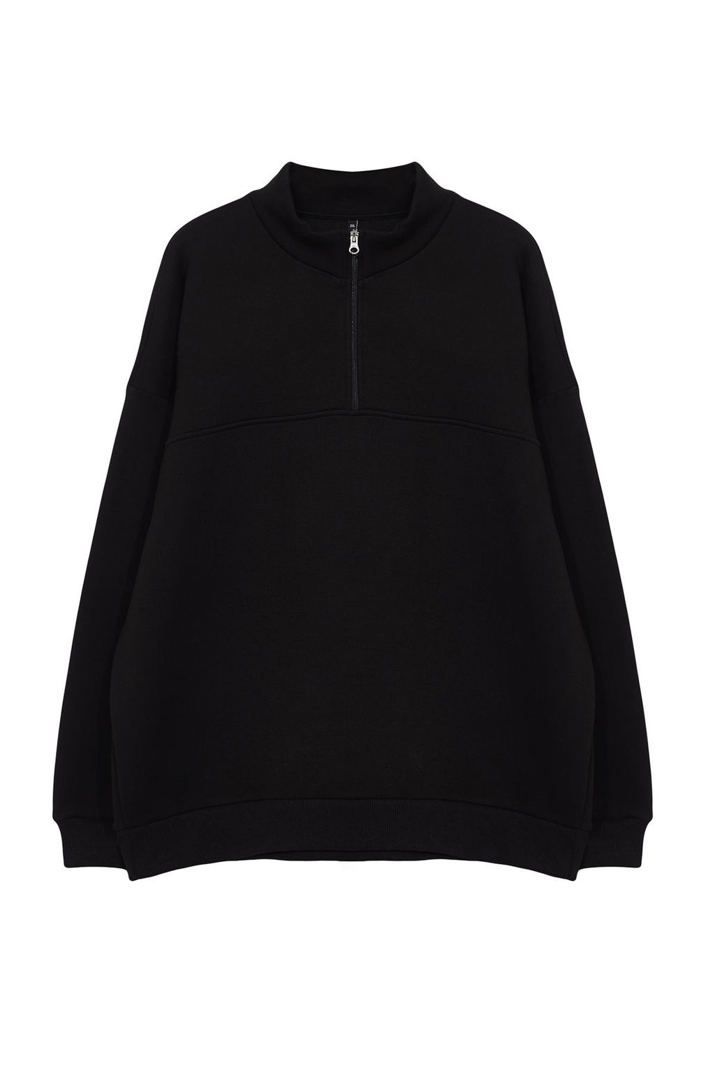 TRENDYOL MAN Buyuk Beden Siyah Oversize/Genis Kesim Fermuarl? Sweatshirt TMNAW25AO00028 - Trendyolmilla фото 6