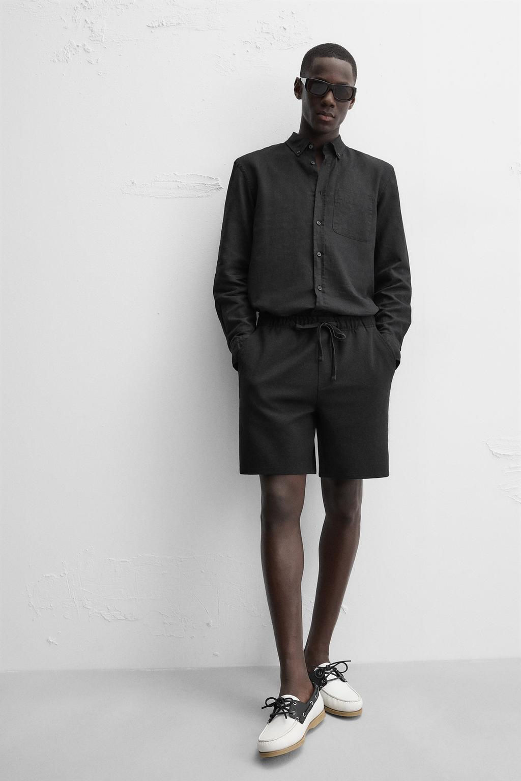 TEXTURED COMFORT BERMUDA SHORTS - Zara фото 25