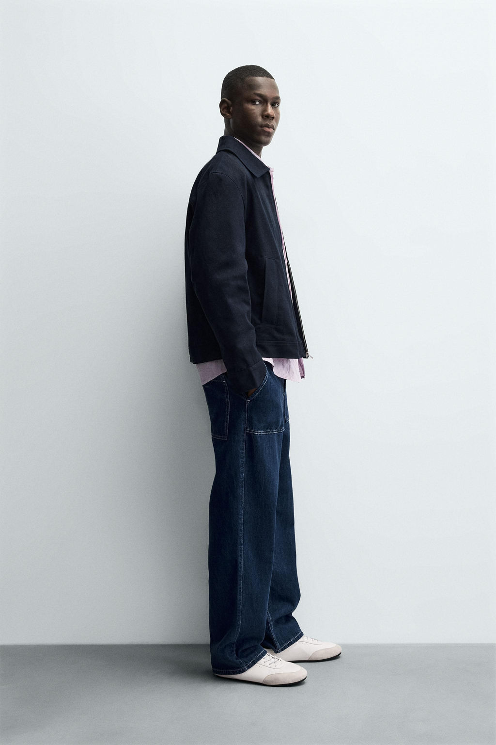 TEXTURED ZIP-UP OVERSHIRT - Zara фото 4