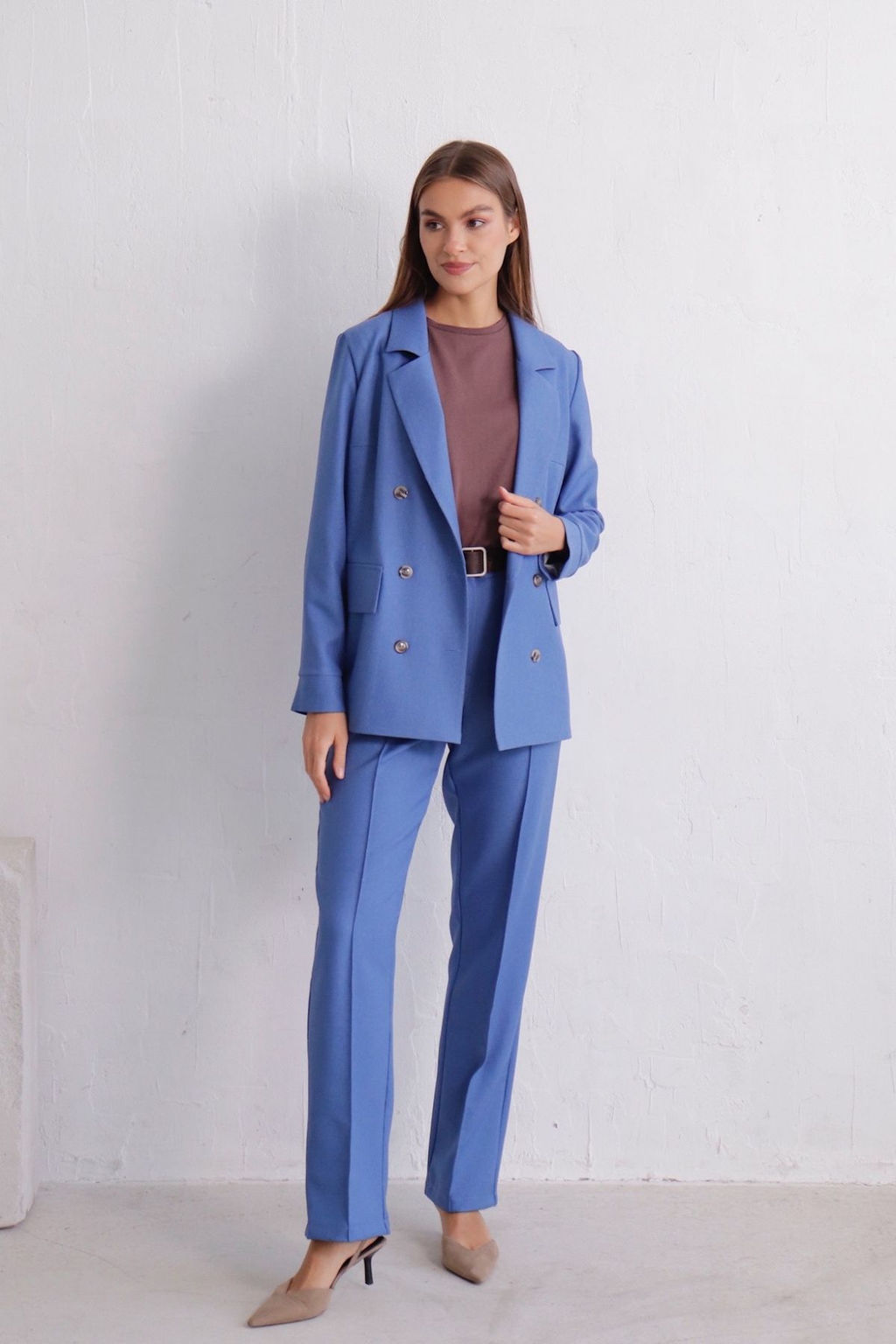 11834 Брюки со стрелками голубые - Martichelli фото 2