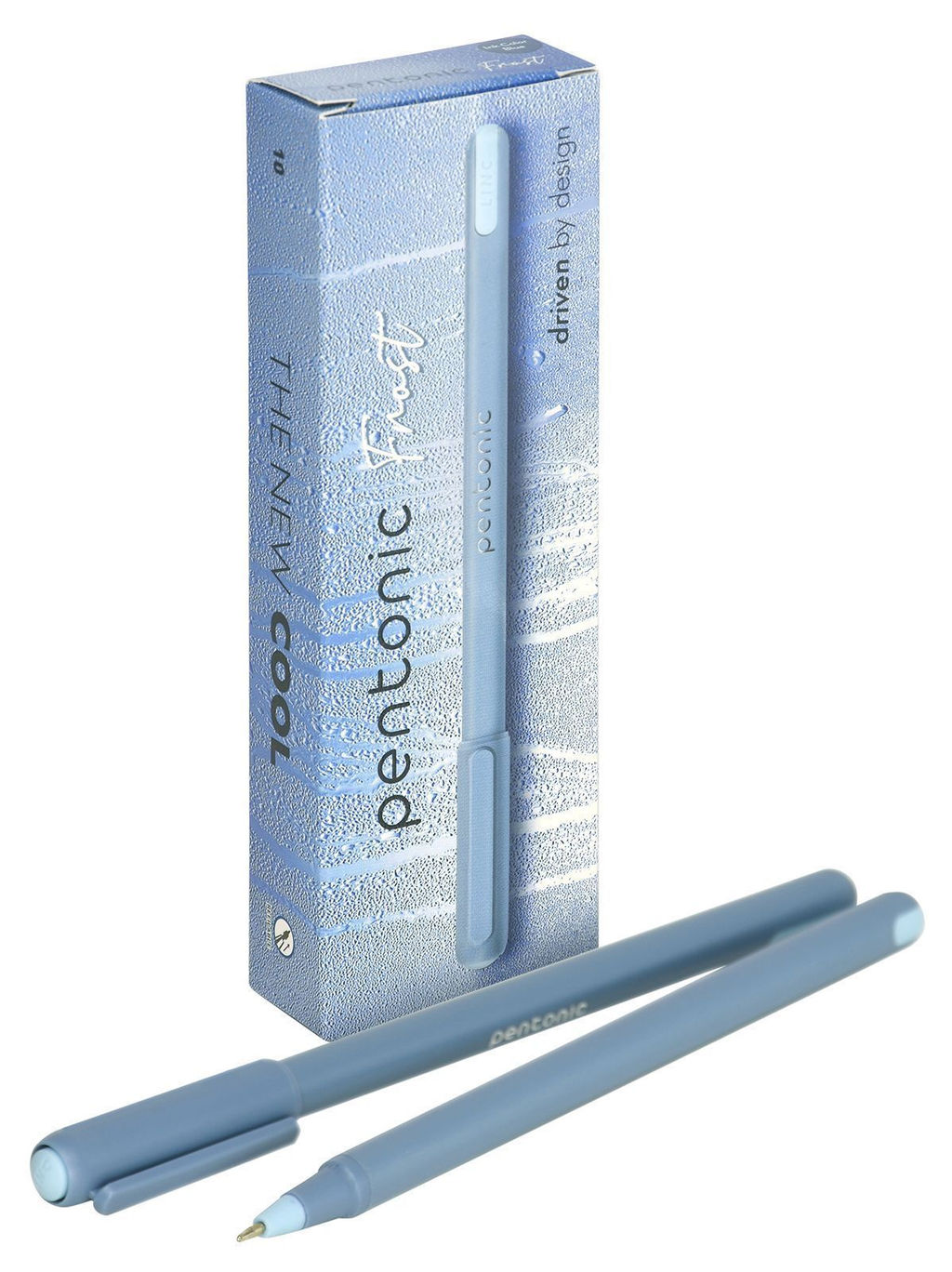 Цена за 2 шт. Ручка шариковая Linc PENTONIC FROST синяя 0,7 мм, голубой круглый корпус, игольчатый након...