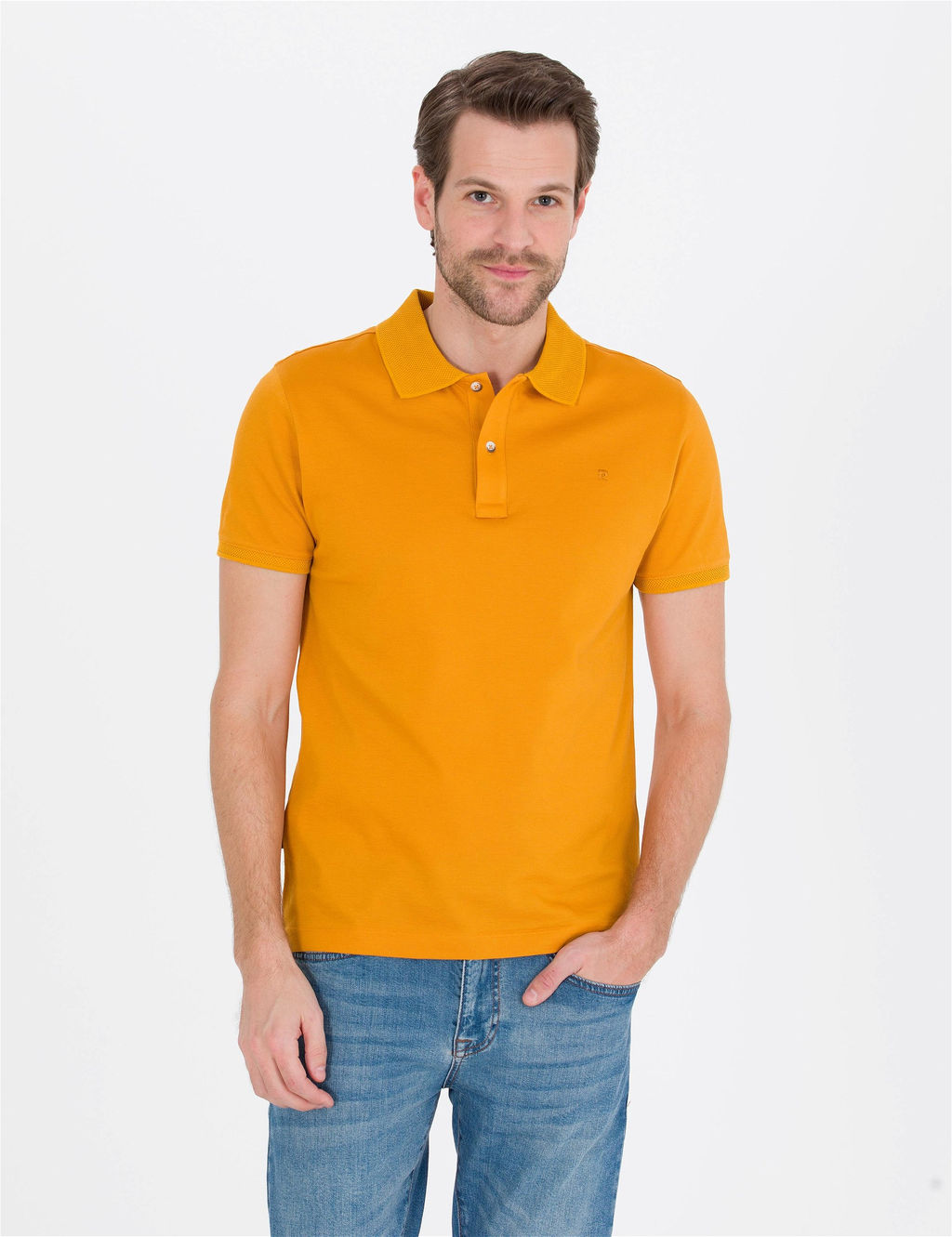 Safran Slim Fit Polo Yaka Merserize Ti__rt - Pierre cardin фото 2