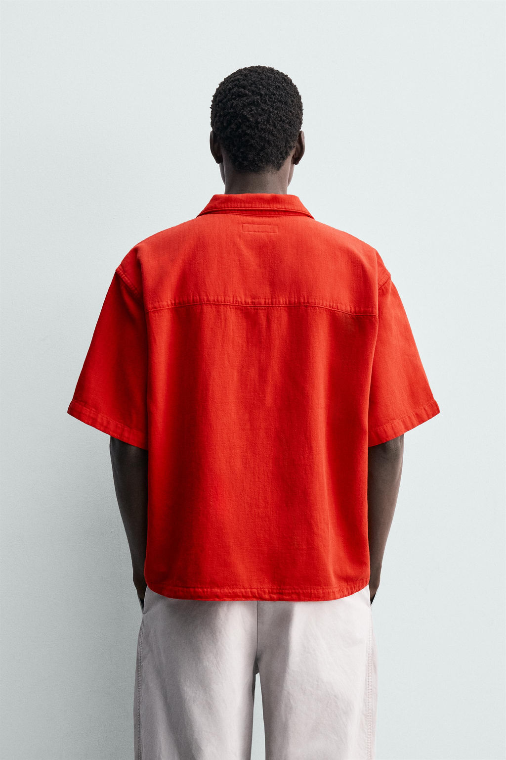 CAMISA POLO ALGOD?N - LINO / Rojo - Zara фото 4