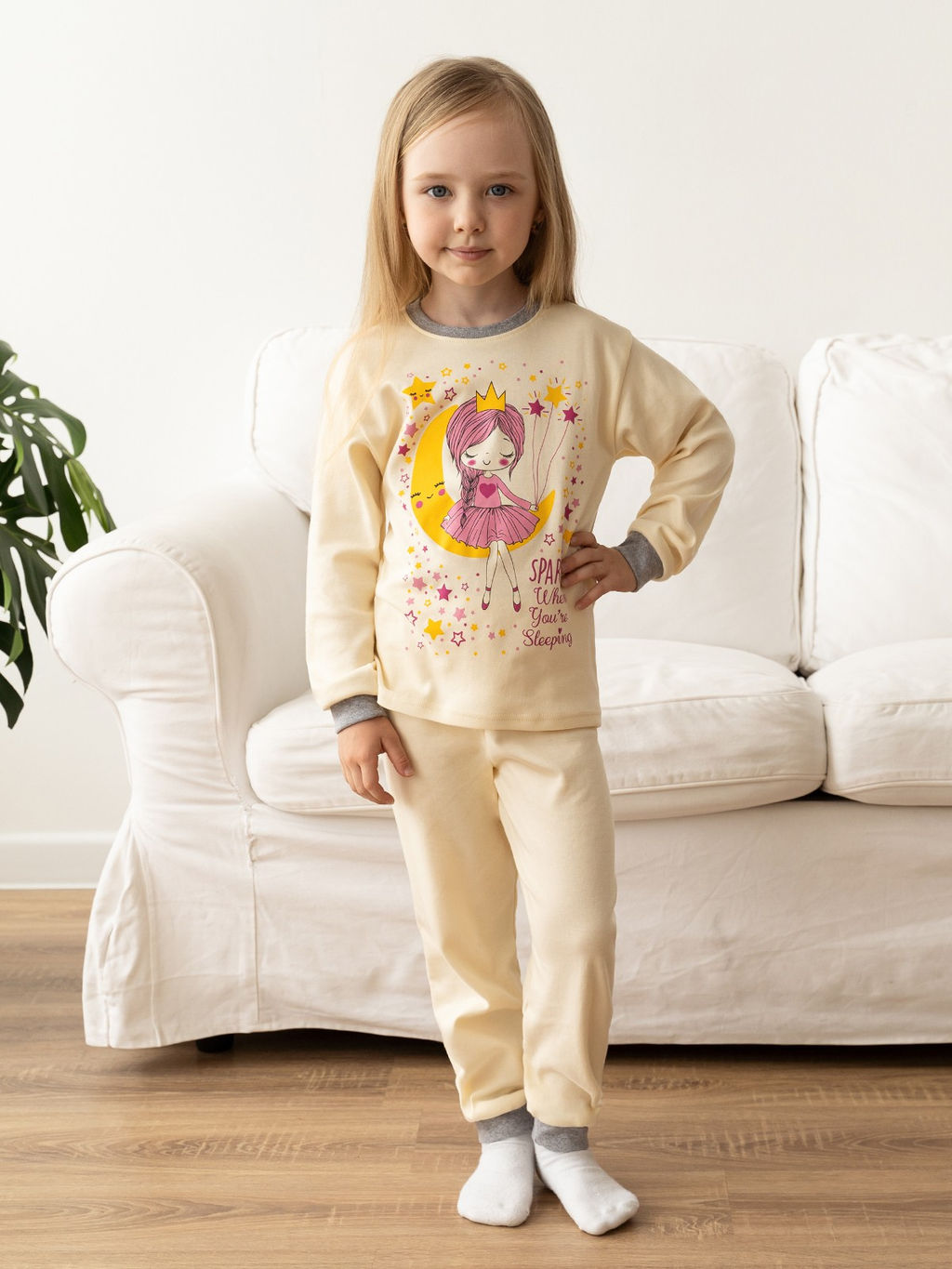 Пижама детская молочная принцесса