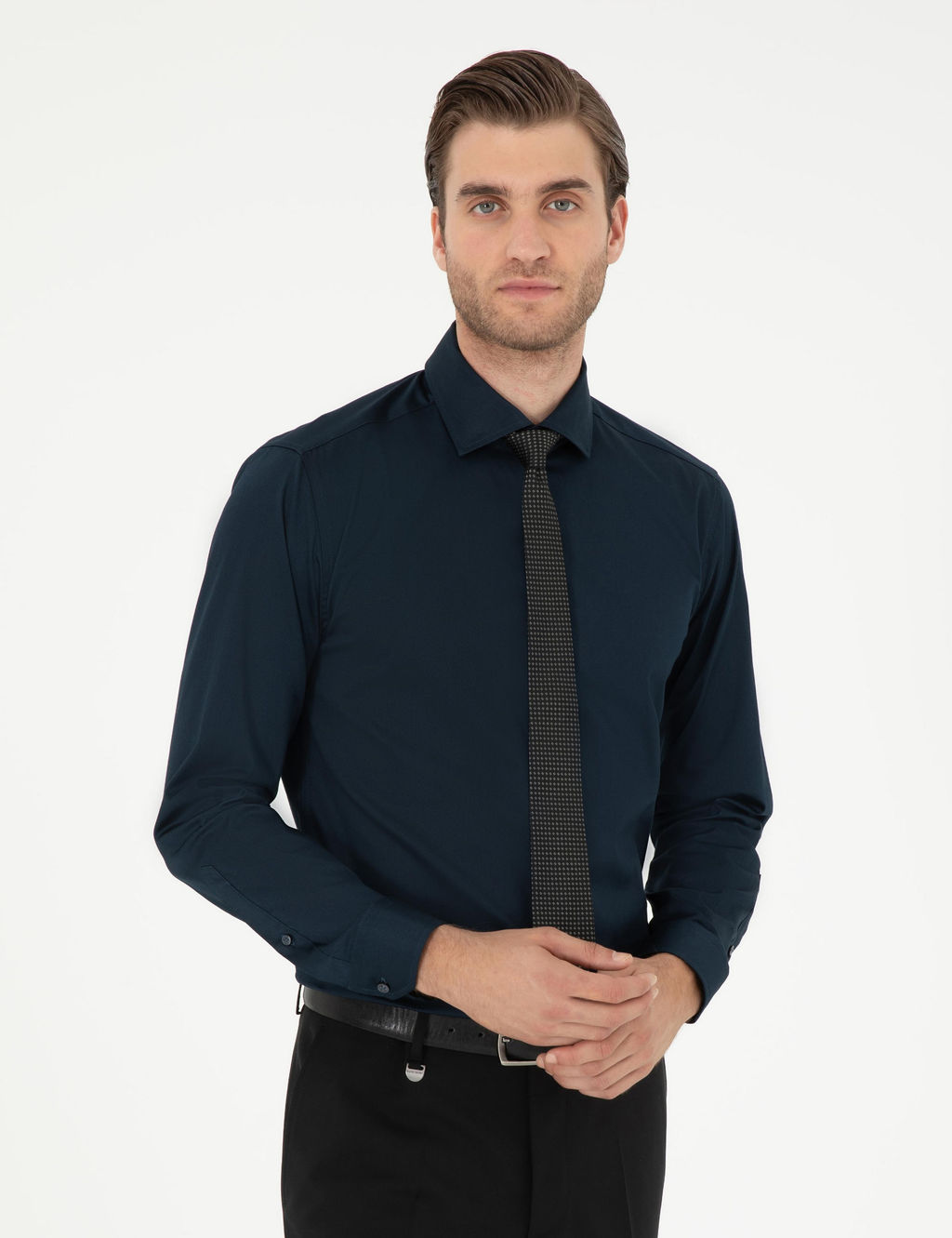 Lacivert Ex. Slim Fit Uzun Kollu Basic G_mlek - Pierre cardin фото 8