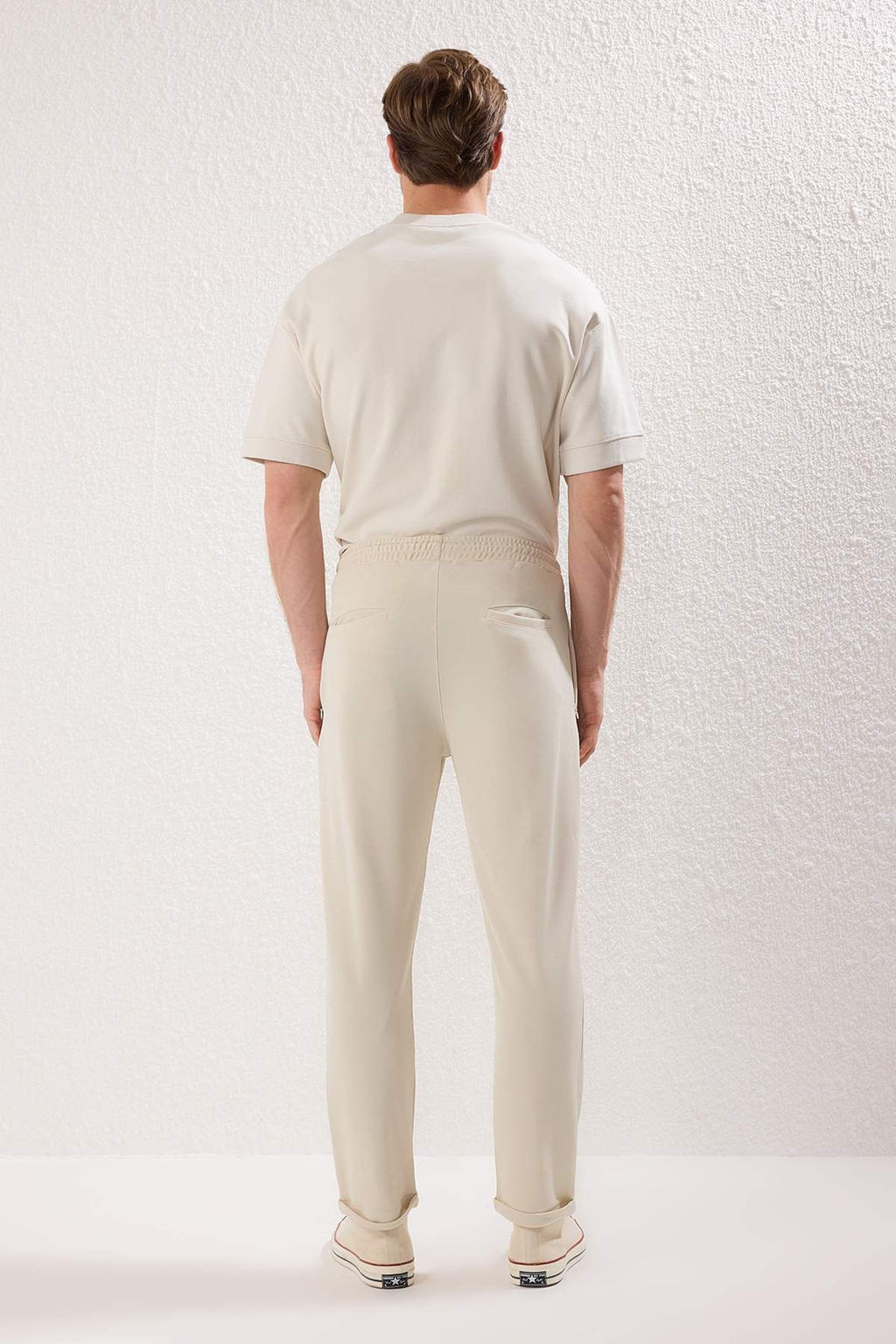 TRENDYOL MAN Antrasit Slim Fit Beli Baglamal? Lastikli Orme Rahat Pantolon TMNAW25PL00023 - Trendyolmilla фото 5