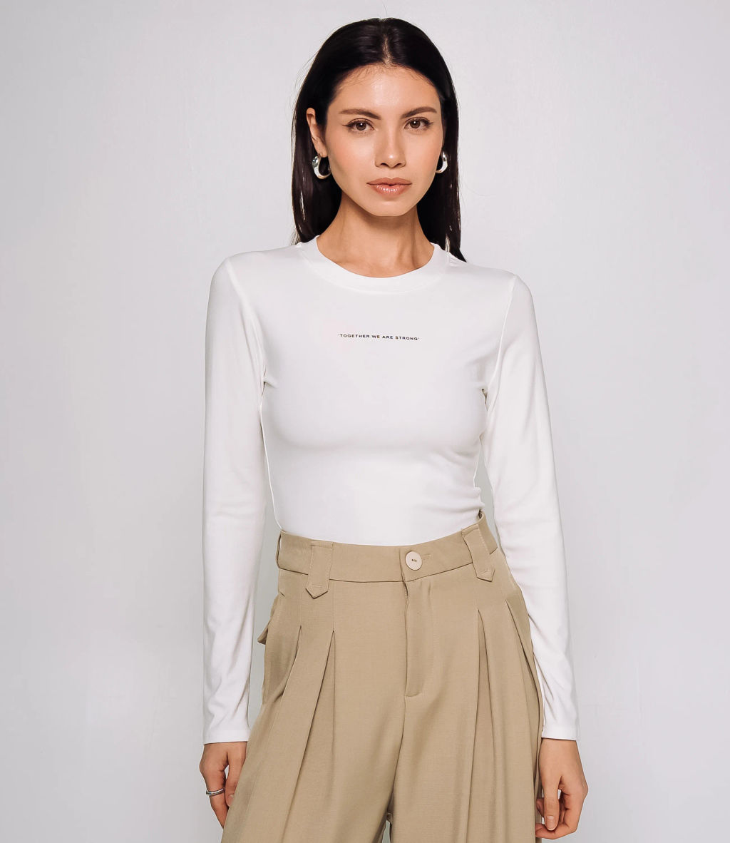 Лонгслив #КТ976, белый