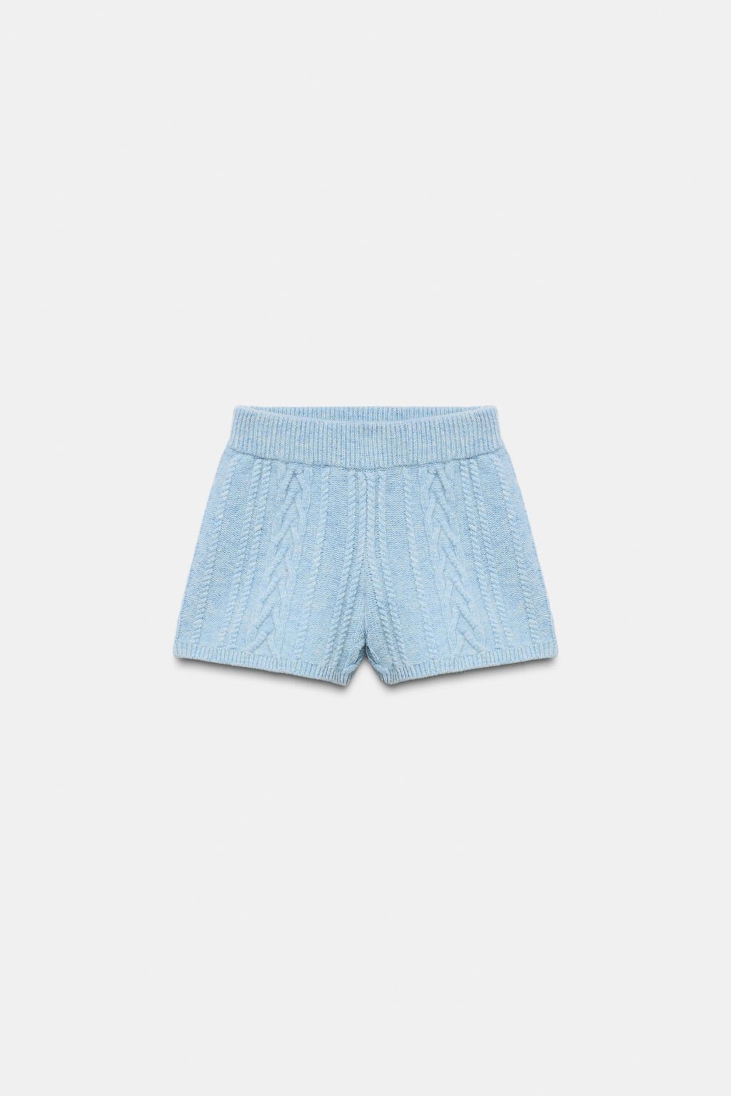 80% WOOL CABLE KNIT SHORTS SKI COLLECTION - Zara фото 6