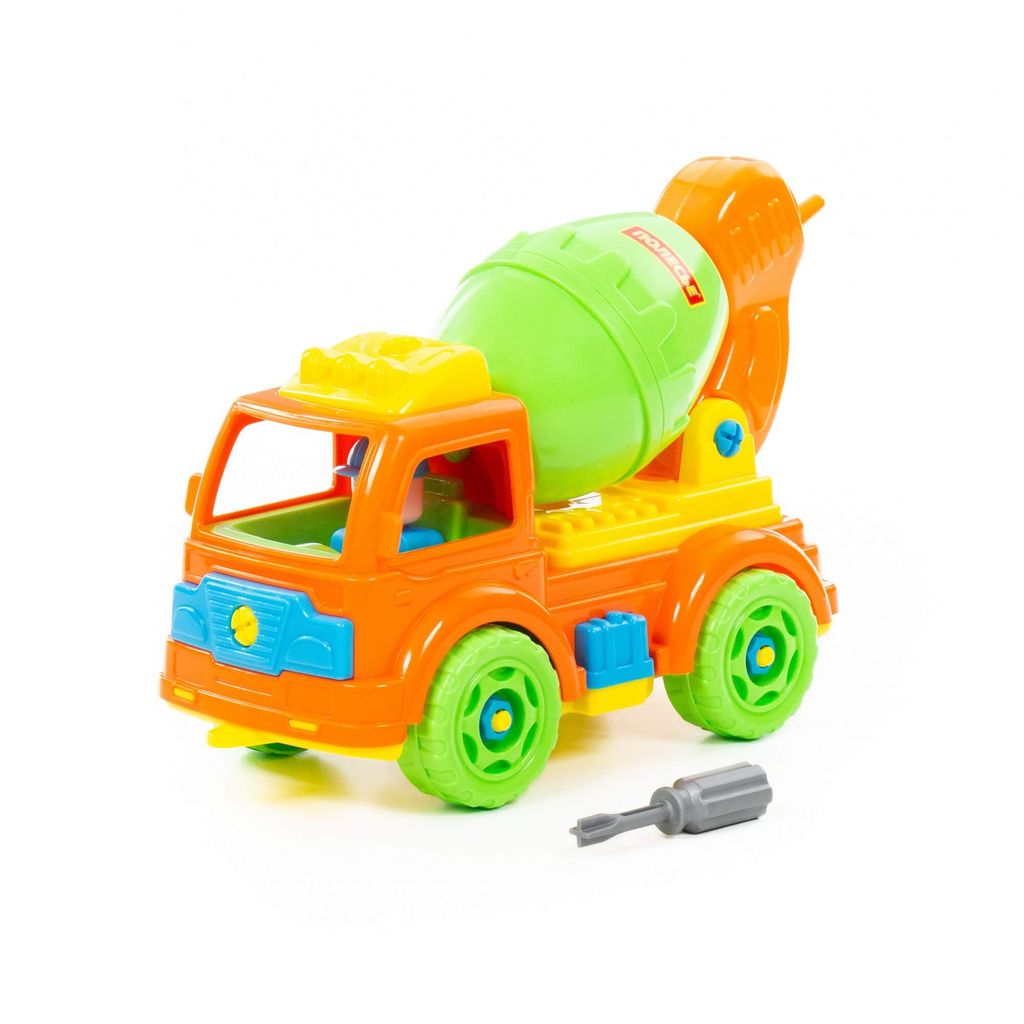 Конструктор-транспорт Автомобиль-бетоновоз (в сеточке) - Полесье фото 6