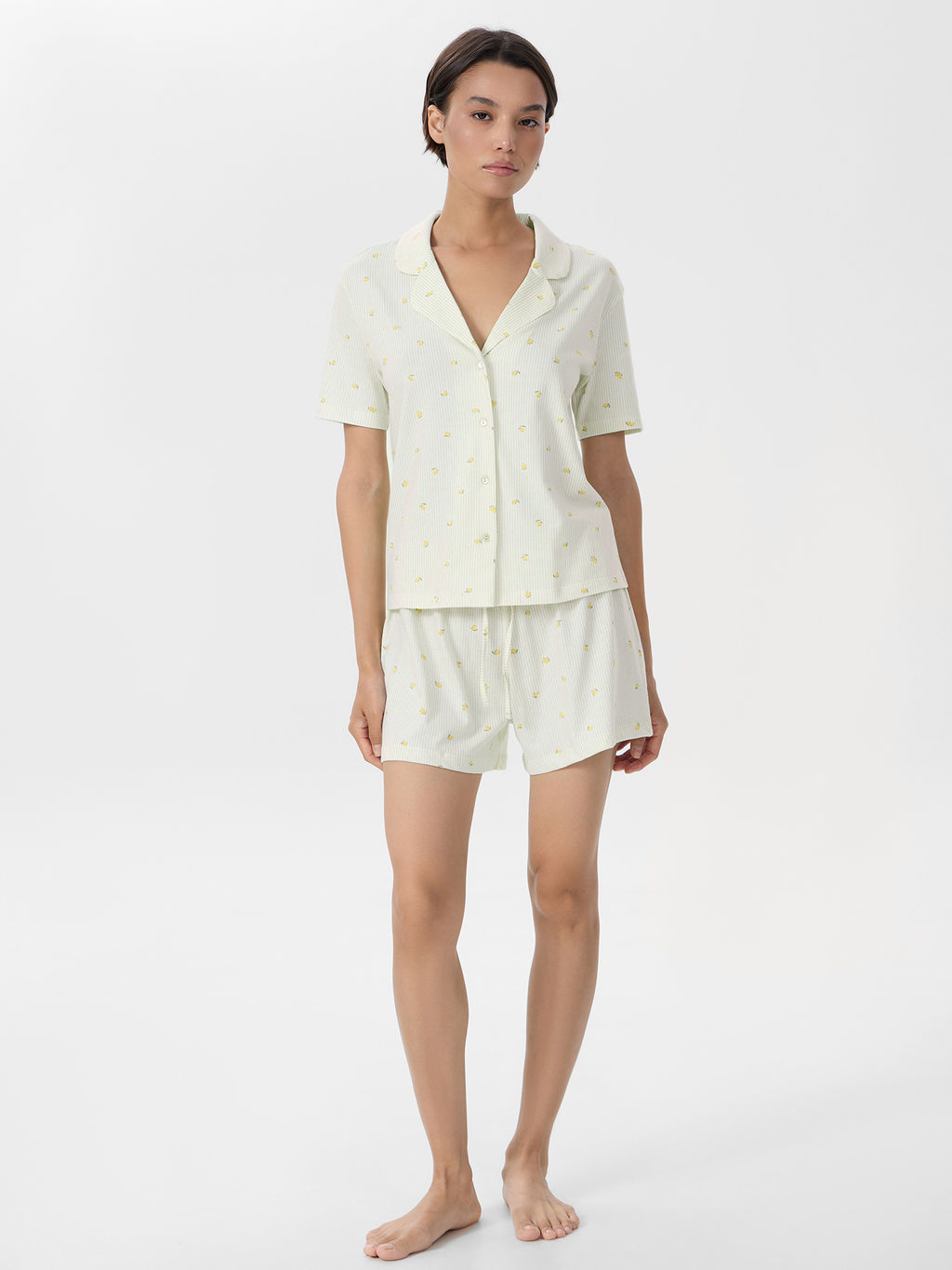 Шорты женские салатовые в полоску - Mark formelle фото 5