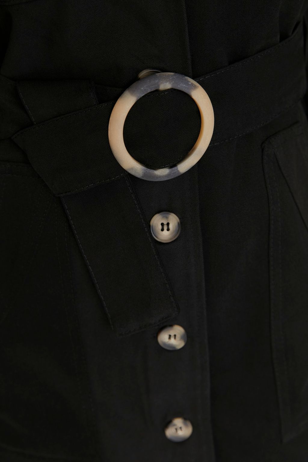 Siyah Baglama Detayl? Dokuma Elbise TWOAW20EL1156