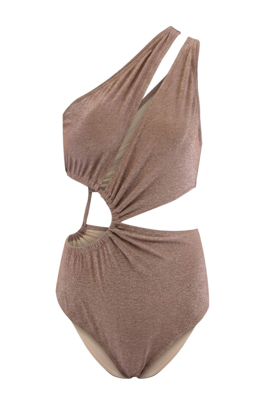 TRENDYOLMILLA Saks Tek Omuz Cut Out/Pencereli Simli Regular Core Mayokini TBESS25MY00004 фото 8