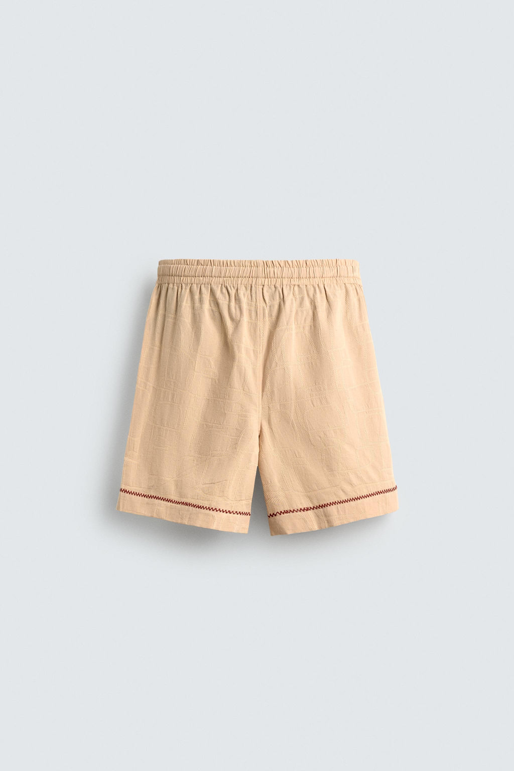SHORTS RELAXED FIT JACQUARD BORDADOS / Arena - Zara фото 8