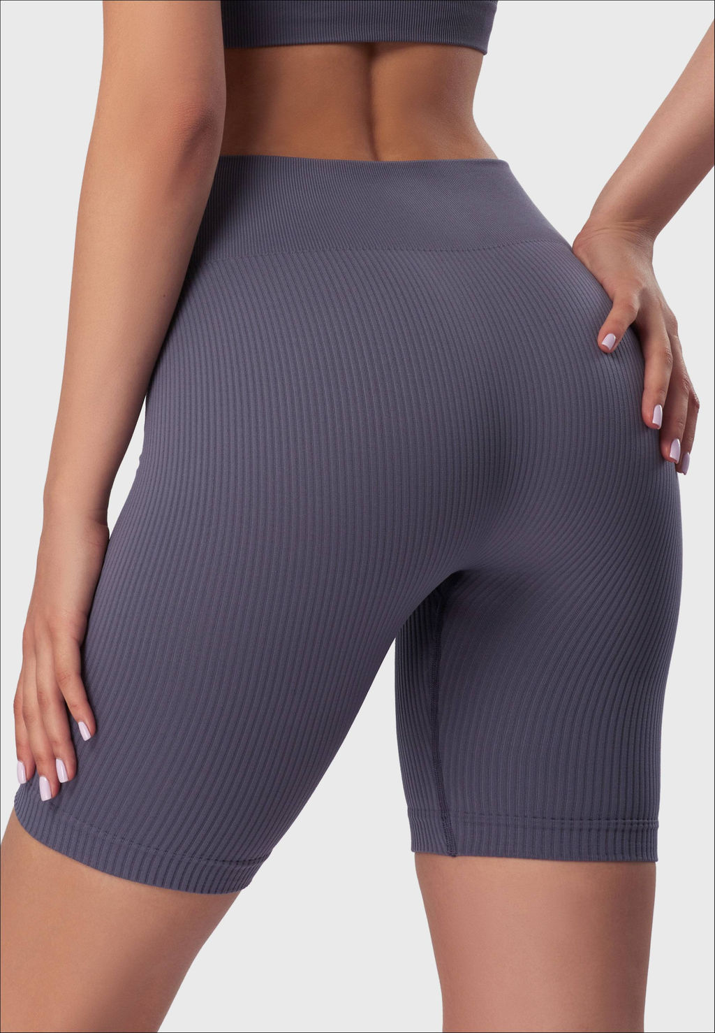 TEKSA Шорты женские высокая талия WHS 001 graphite - Conte elegant фото 59