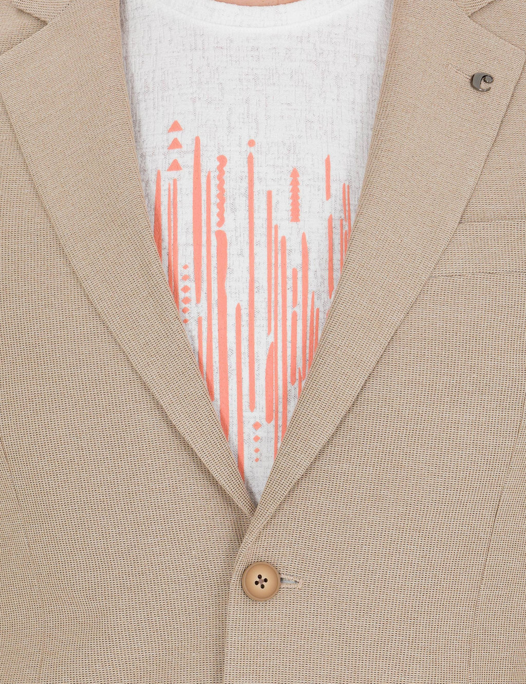 Camel Slim Fit Ceket