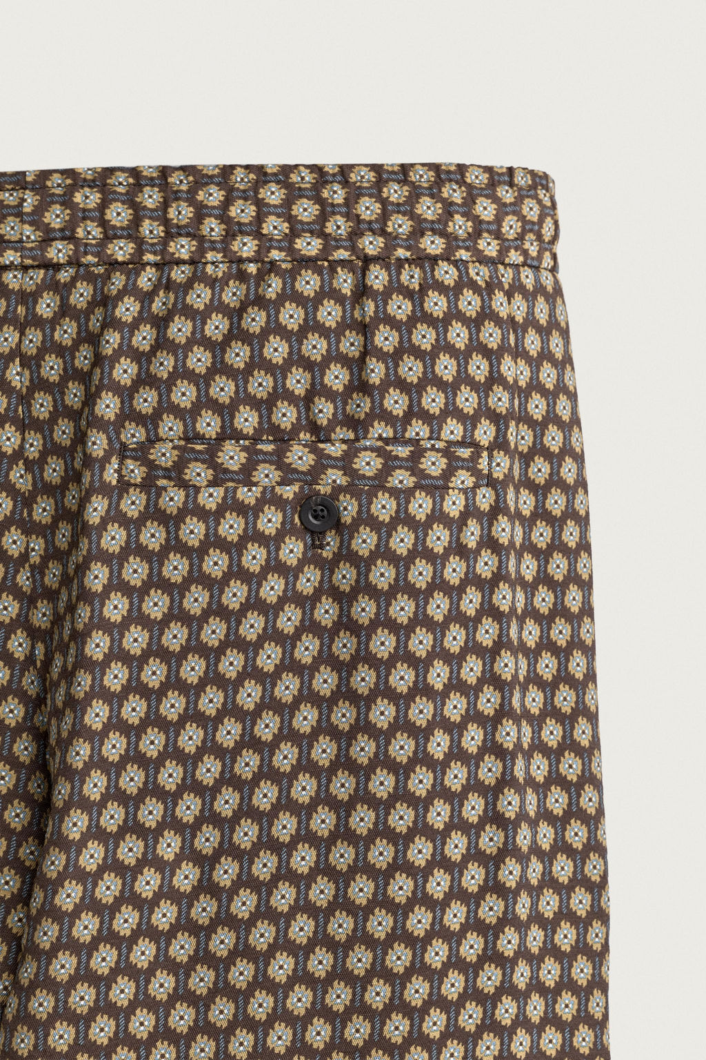 PANTAL?N CINTURA JOGGER ESTAMPADO / Marr?n - Zara фото 9