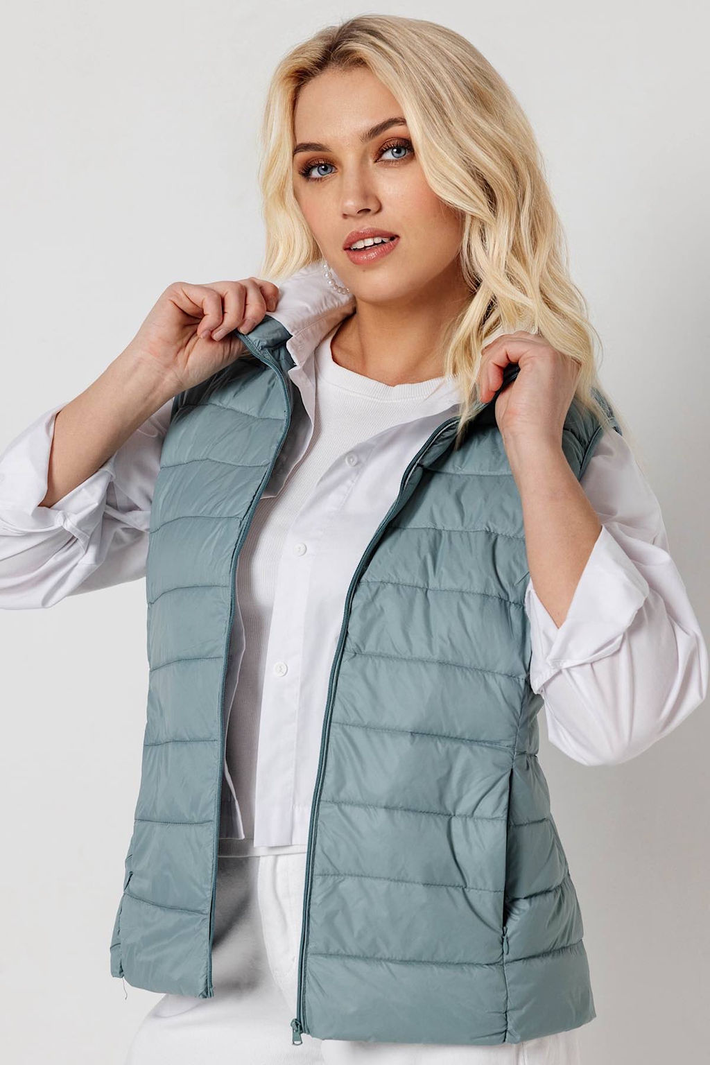 Жилет женский 2001/04/Бирюзовый - Rise фото 5