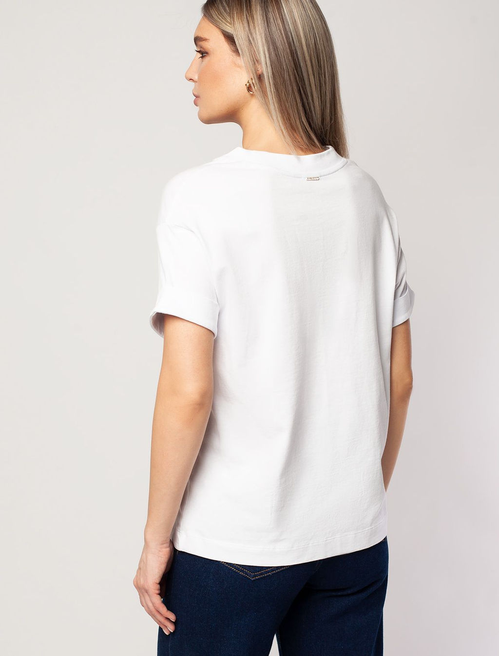 Футболка из премиального хлопка с эластаном - Vilatte фото 4