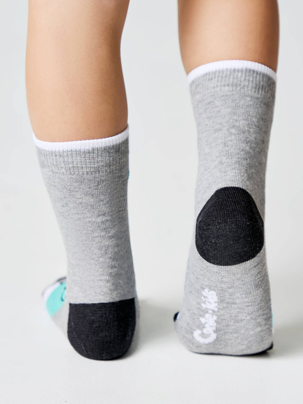 Цена за 2 пары Conte-kids Хлопковые носки "Веселые ножки" серый