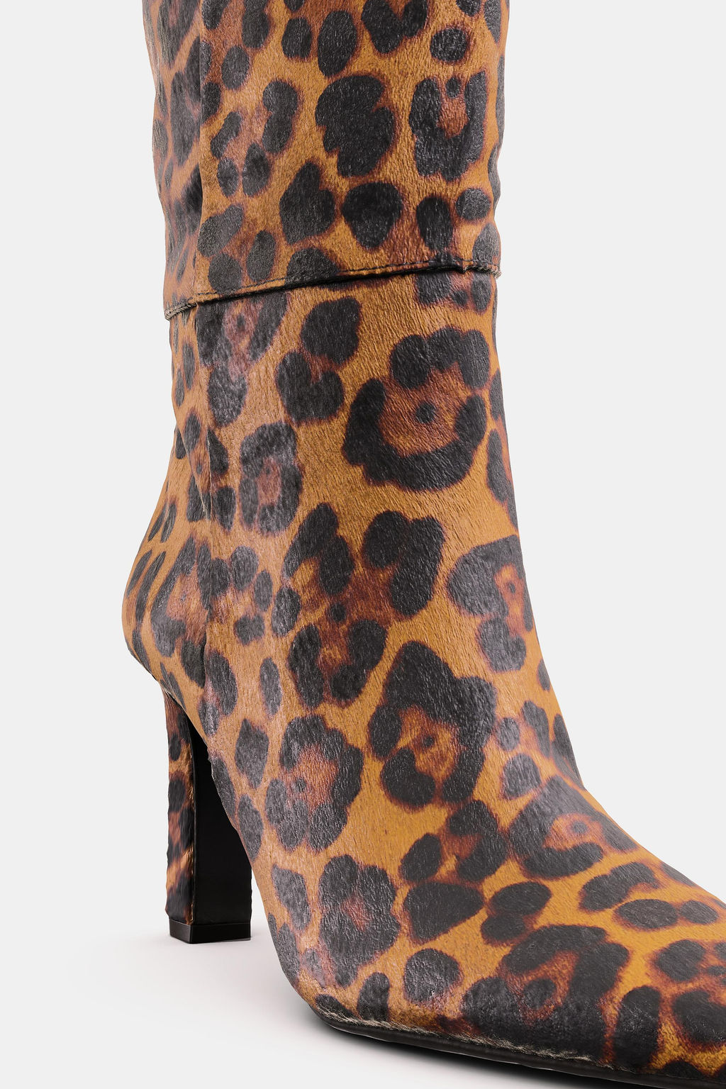 ANIMAL PRINT LEATHER AND SHEEPSKIN BOOTS - Zara фото 13