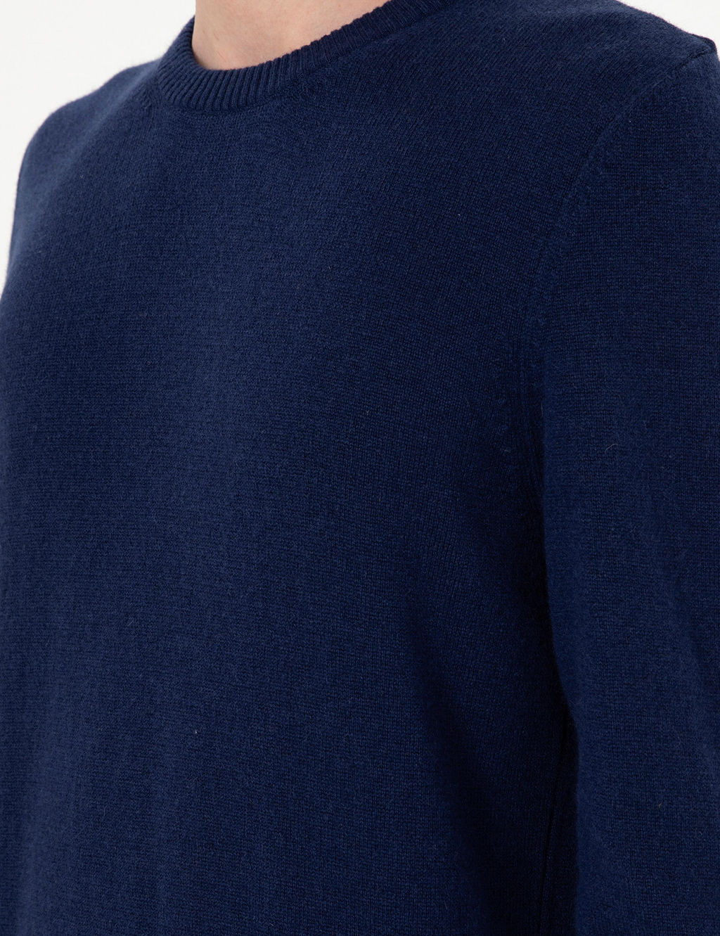 Lacivert Slim Fit Bisiklet Yaka Ka_mir Triko Kazak - Pierre cardin фото 7