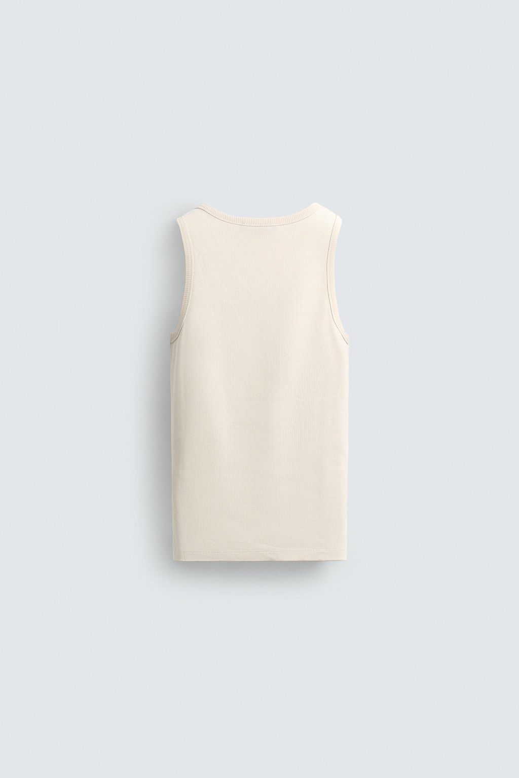 CAMISETA TANK JACQUARD RAYAS X AARON LEVINE / Crudo