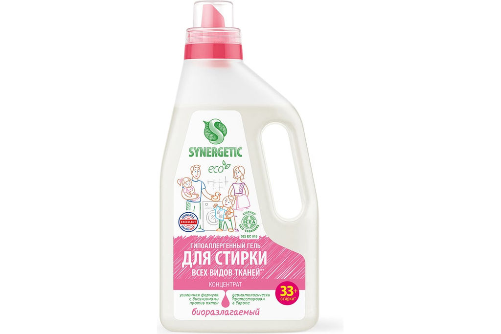 Универсальный гель для стирки белья SYNERGETIC 1 л