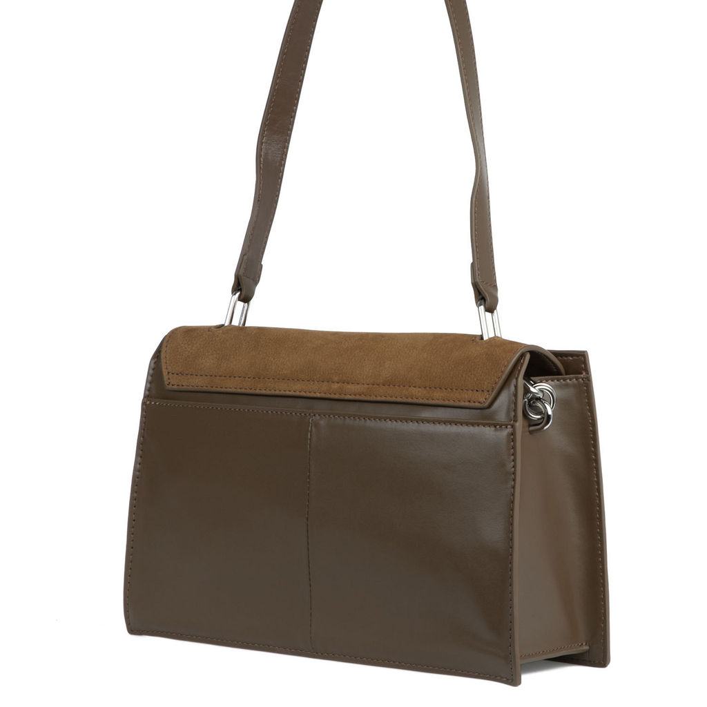 M6308 brown, Женская комбинированная сумка, Barcelo Biagi