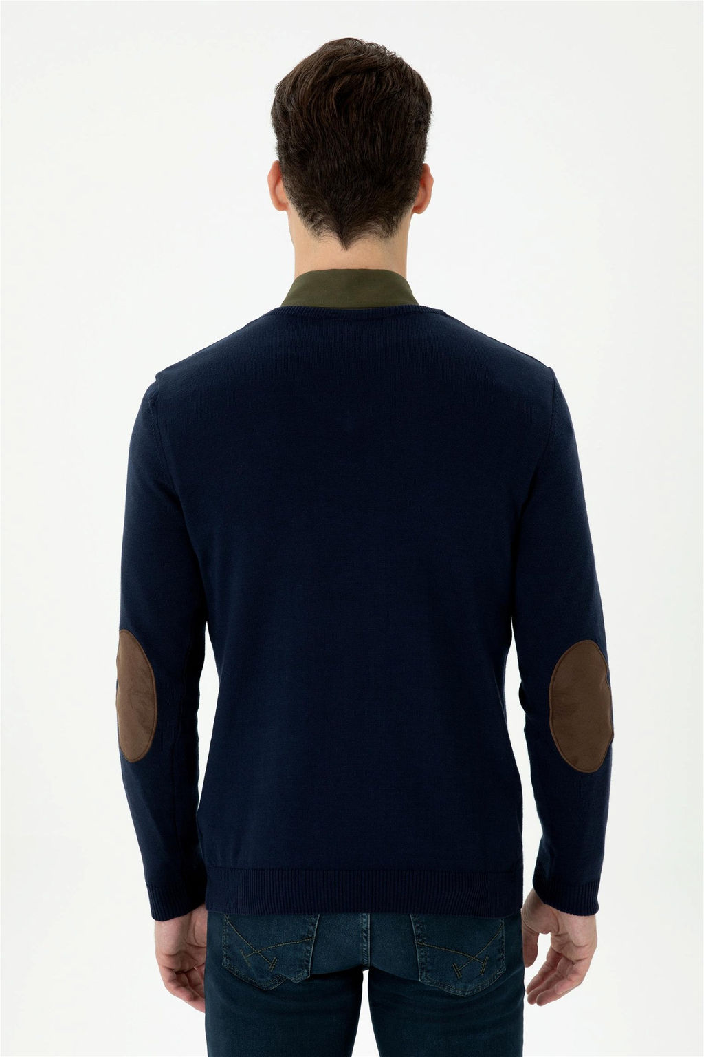 U. S. Polo Assn Мужской темно-синий базовый свитер - U.s. polo assn фото 12