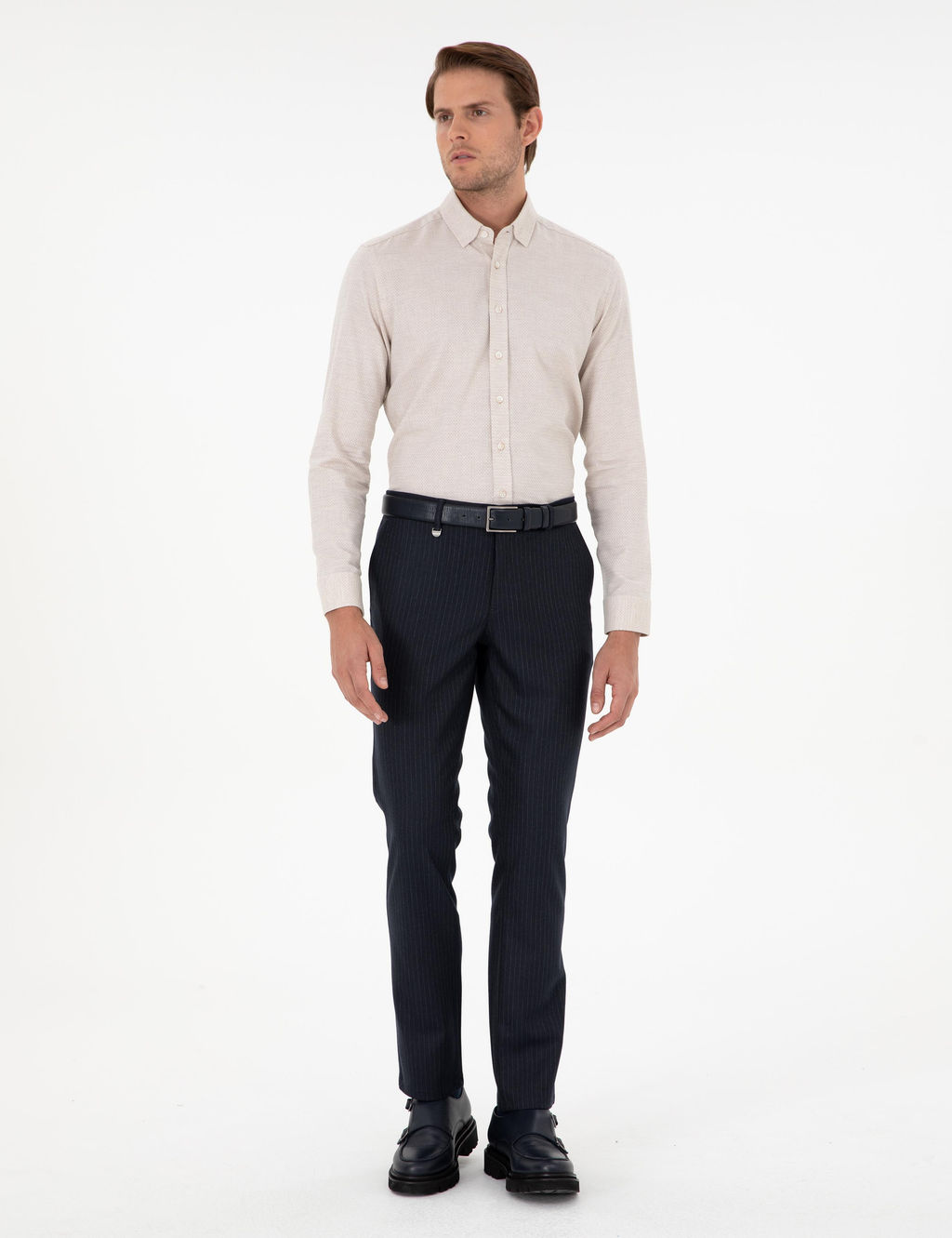 Lacivert Slim Fit _izgili Kuma_ Pantolon - Pierre cardin фото 3