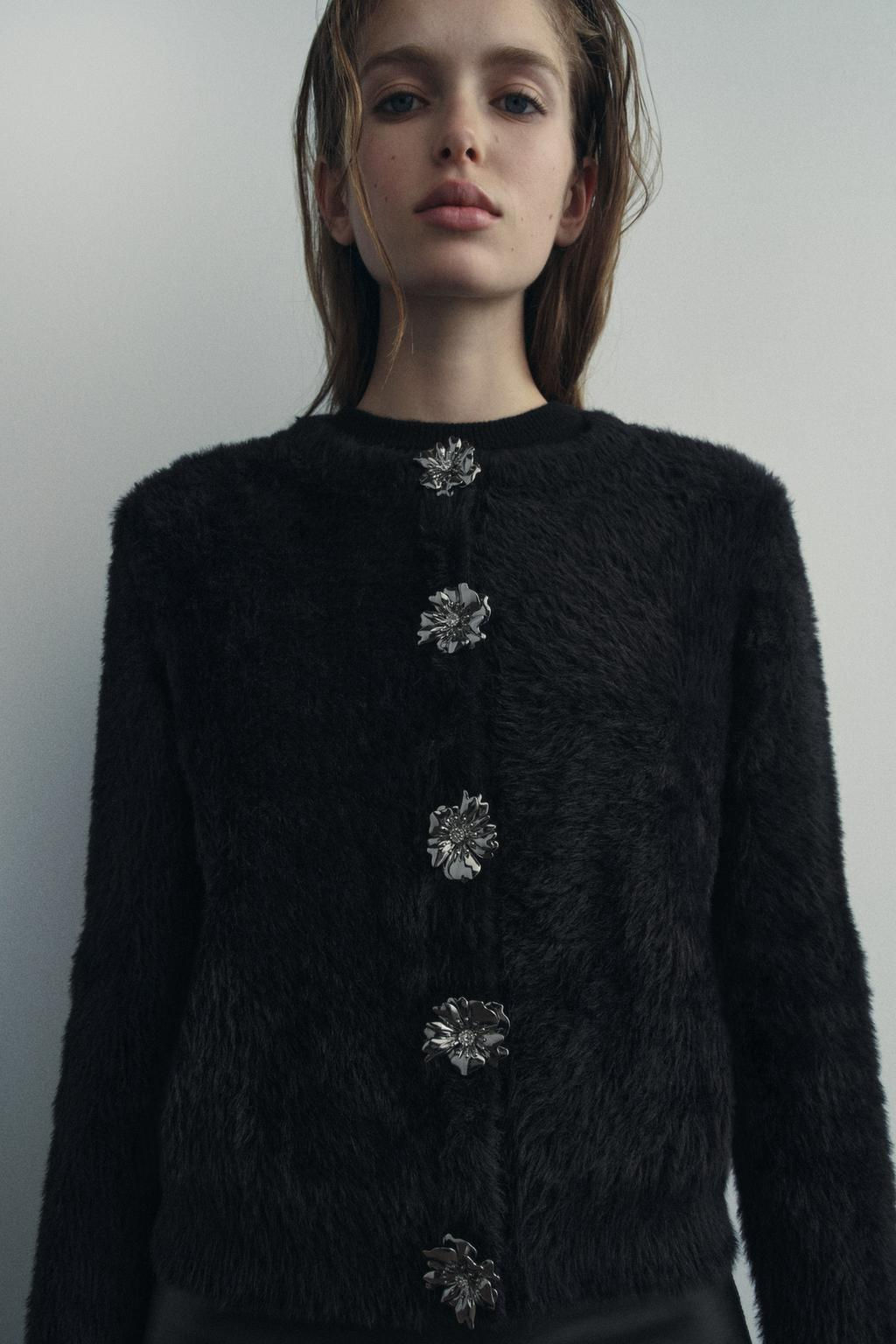 FUZZY KNIT CARDIGAN - Zara фото 2